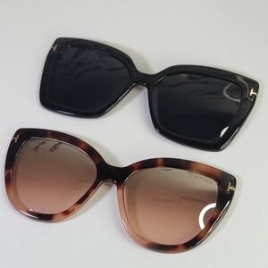 Tom Ford Magnetic Clips. TF5641-B1 & B2. Clips ONLY. NO Glasses Included. Black
